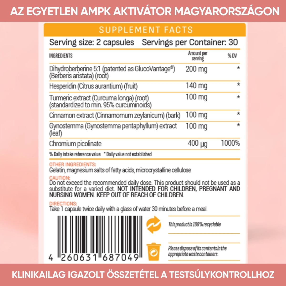ansa™ Dihidroberberin – AMPK-aktivátor a zsírégetés és a vércukor-egyensúly támogatására - Image 5